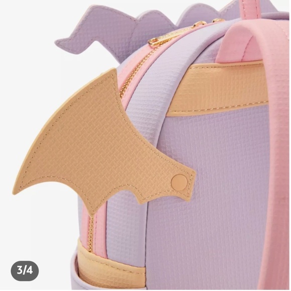 2025 Loungefly Disney Parks Epcot Figment Pastel Collection Backpack - NEW - Picture 3 of 4